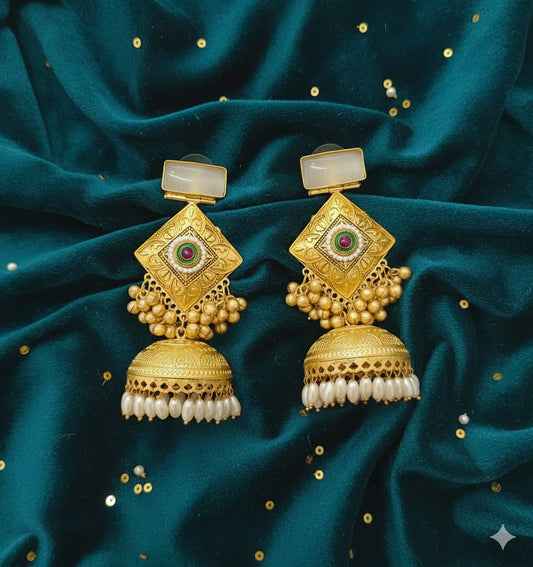 Gold Brass Jhumkas